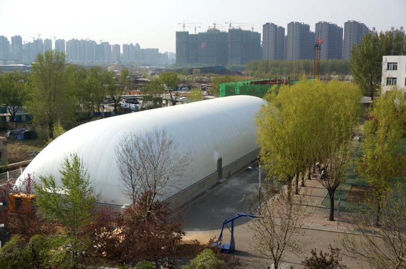 拒絕霧霾，共享藍(lán)天，氣膜建筑在行動
